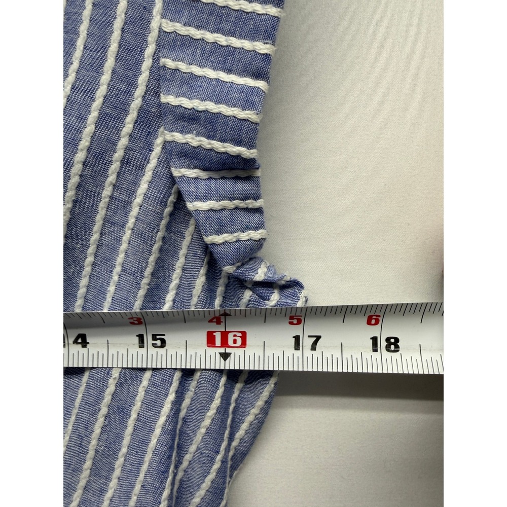 1901 Anthro Wide Leg Jumpsuit V-Neck Ruffle Shoulder Tie Waist Summer 12 Cruise - Picture 5 of 11